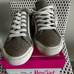 Hey Girl, by Corkey’s grey glitter sneakers. Size 10 never worn